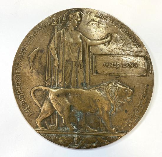 WW1 British Memorial Plaque