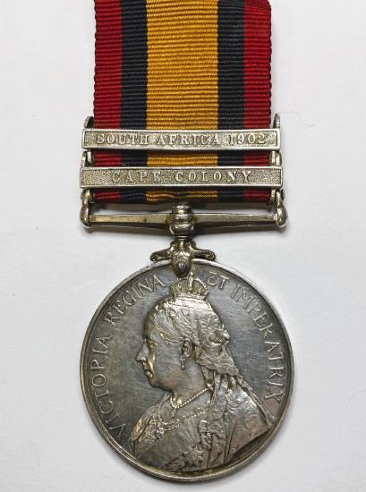 Queen's South Africa Medal With Two Clasps to the Argyll And Sutherland Highlanders 