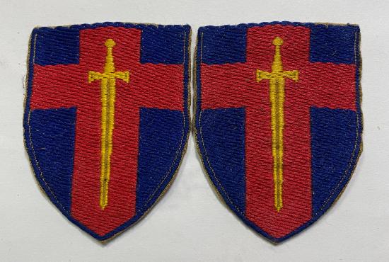 WW2 British Army Of The Rhine Cloth Shoulder Titles 