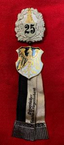 Prussian 25 Years War Veterans Pin Badge
