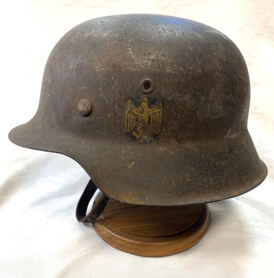 WW2 German Kriegsmarine Coastal Artillery M42 Helmet
