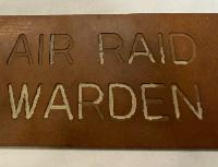Air Raid Warden's Plaque 