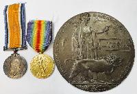 WW1 British Pair And Plaque to 7th Battalion London Regiment