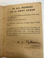 WW2 British Non-Fraternisation Documents 