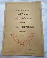 WW2 German Mother's Remembrance Day Certificate