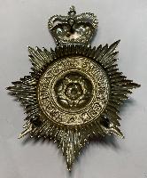 West Riding Police Helmet Plate With Rosette Top