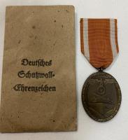 WW2 German West Wall Medal In Packet