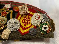 Soviet Pilotka Cap With Badges 