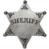 Code: G101 Replica Six Point Ball Tipped Sheriff Star Badge 