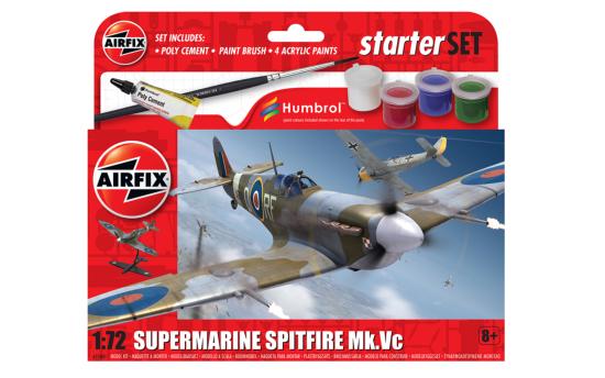 A55001 Airfix 1:72 Scale Small Starter Set Supermarine Spitfire MkVc