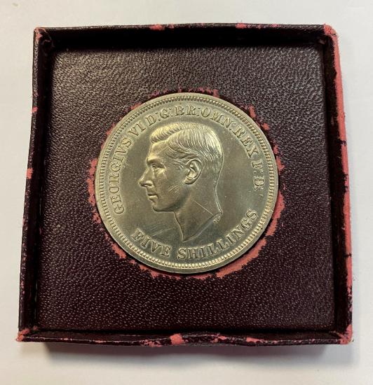 Cased Festival Of Britain 1951 5 Shillings Coin