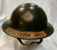 WW2 British NFS Western No.1 Glasgow MkII Brodie Helmet 