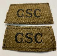 WW2 British General Service Corp Shoulder Titles