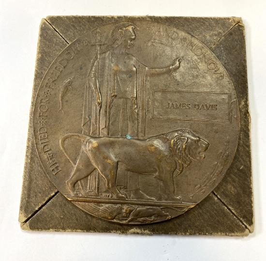 British WW1 Memorial Plaque