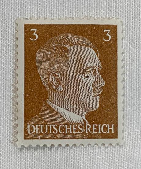 WW2 German Hitler Three Pfennig Postage stamp 