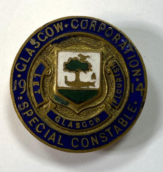 WW1 Glasgow Corporation 1914 Special Constable Lapel Badge