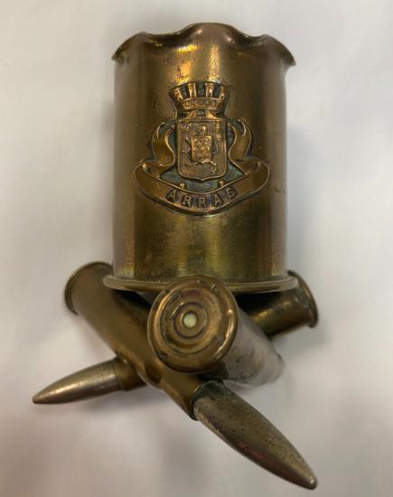 WWI British Arras Trench Art -SORRY CANNOT SHIP OVERSEAS