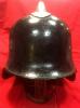WW2 German M34 Feuerschutzpolizei Helmet With Comb And Neck Guard