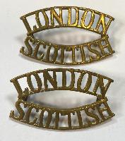 WW2 London Scottish Cap Badge & Shoulder Titles