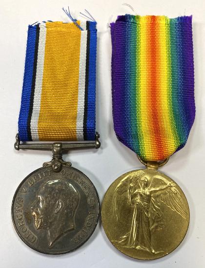 WW1 British War & Victory Medal Pair East Kent Regt
