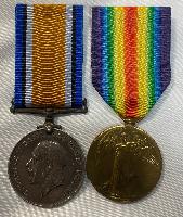 WW1 British Medal Pair Wiltshire Regt