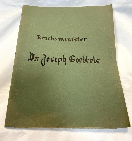 WW2 German Joseph Goebbels Scrapbook