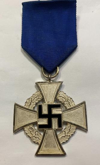 WW2 German Faithful Service Cross In Silver