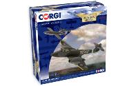 AA27403 Corgi 1:72 Scale Gloster Meteor F.1 EE216/YQ-E, P.O Dixie Dean, RAF No.616 Squadron and Fieseler F- 103 V-1 Doodlebug 4th August 1944