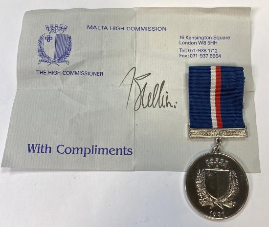 Malta George Cross 50th Anniversary Medal