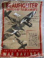 WW2 British Beaufighter War Savings Poster