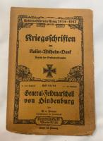 WW1 German Kaiser Wilhelm Book Promotion /Hindenburg Leaflet