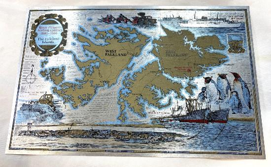 British Falkland Islands Mount Pleasant Airfield Metal Plaque