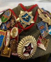 Soviet Pilotka Cap With Badges 