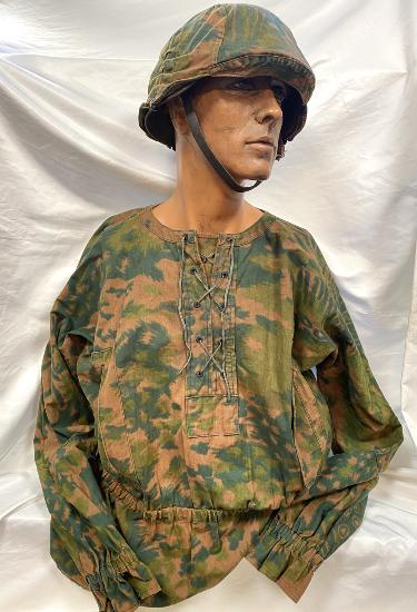 Replica WW2 German Waffen SS Palm Tree Pattern Smock & Helmet Cover