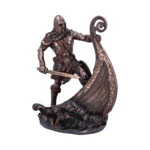Nemesis Now Bronzed Halvor Viking Longship Figurine