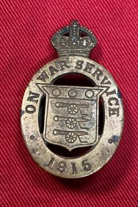On War Service 1915 Badge