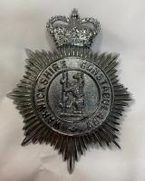 Warwickshire Constabularly Police Helmet Plate