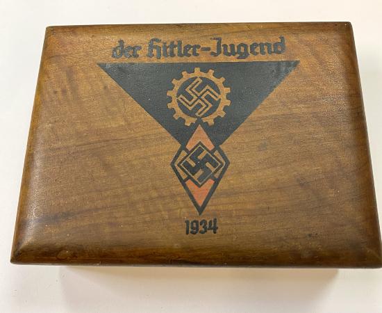  WW2 German Hitlerjugend 1934 Handmade Box