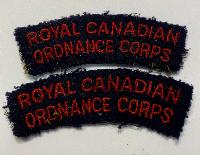WW2 Royal Canadian Ordnance Corp Shoulder Titles