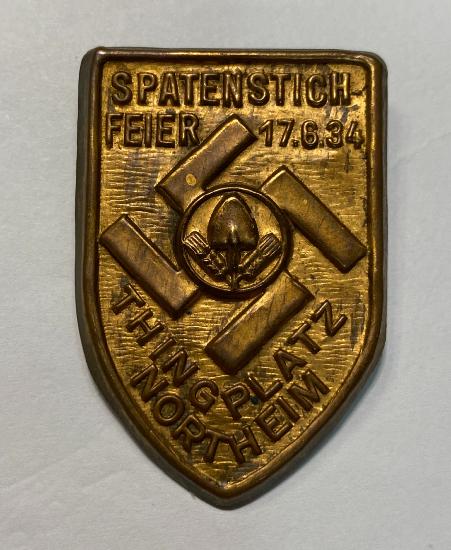 WW2 German R.A.D. 1934 Thingplatz Northeim Badge