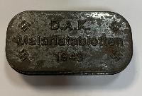 Replica WW2 German Afrika Korps Tin Box With Malaria Tablets 