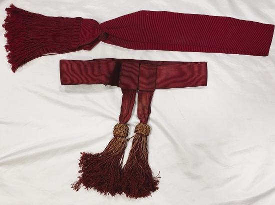 Canadian Officers Red Sash And Waist Belt