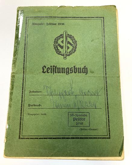 WW2 German SA Sportsabzeichen Leistungbuch