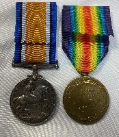 WW1 British Medal Pair Wiltshire Regt