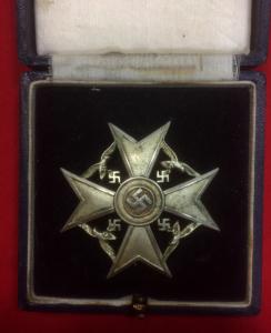 WW2 German Silver Spanish Cross Without Swords
