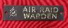 WW2 British Air Raid Warden Metal Door Plaque