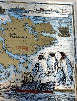 British Falkland Islands Mount Pleasant Airfield Metal Plaque