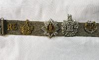 WW2 British Stable Belt With Collection Of WW2 Badges 