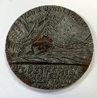 Boxed Lusitania Medal With Document