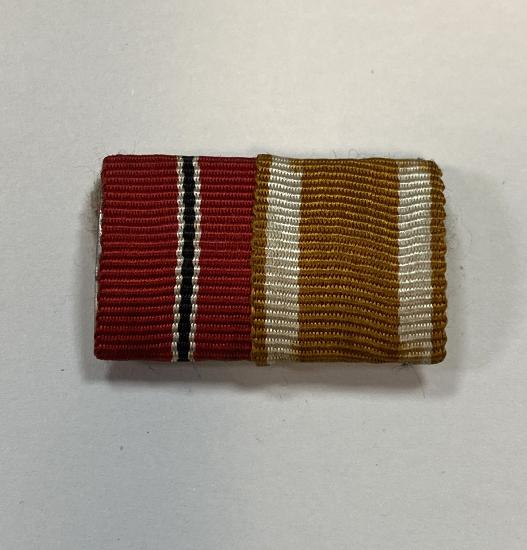 WW2 German Two Medal Ribbon Bar